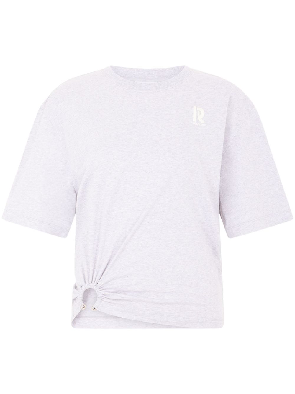 RABANNE T-SHIRT CROP GRIGIO