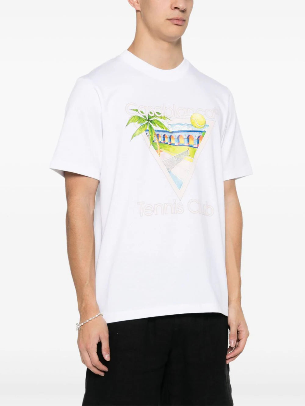 CASABLANCA T SHIRT TENNIS CLUB ICON