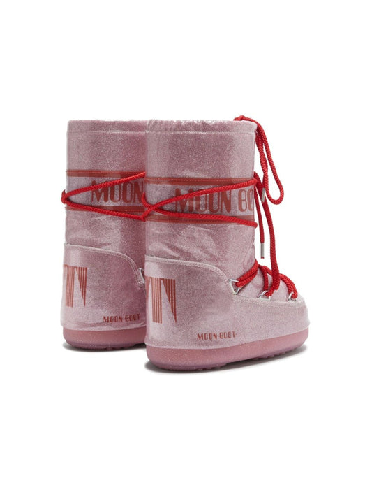 MOON BOOT STIVALE ICON JR GLITTER PINK