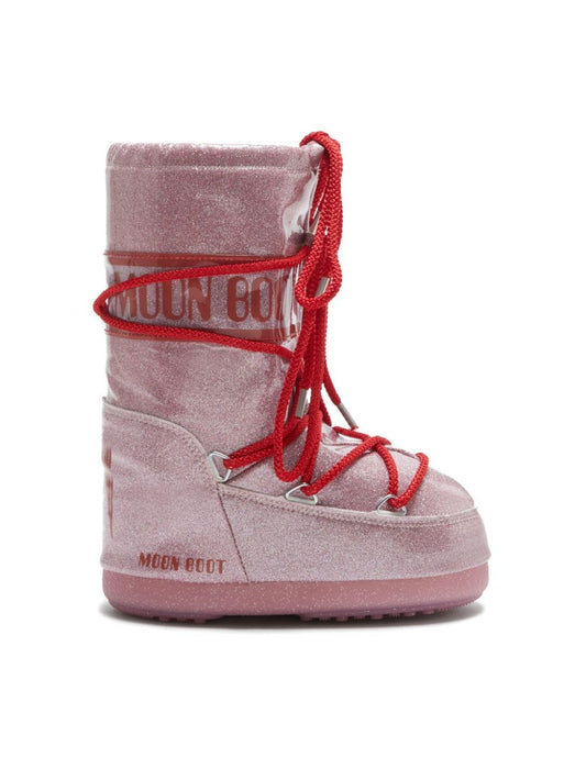 MOON BOOT STIVALE ICON JR GLITTER PINK