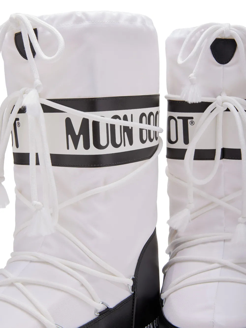 MOON BOOT ICON NYLON BLACK WHITE