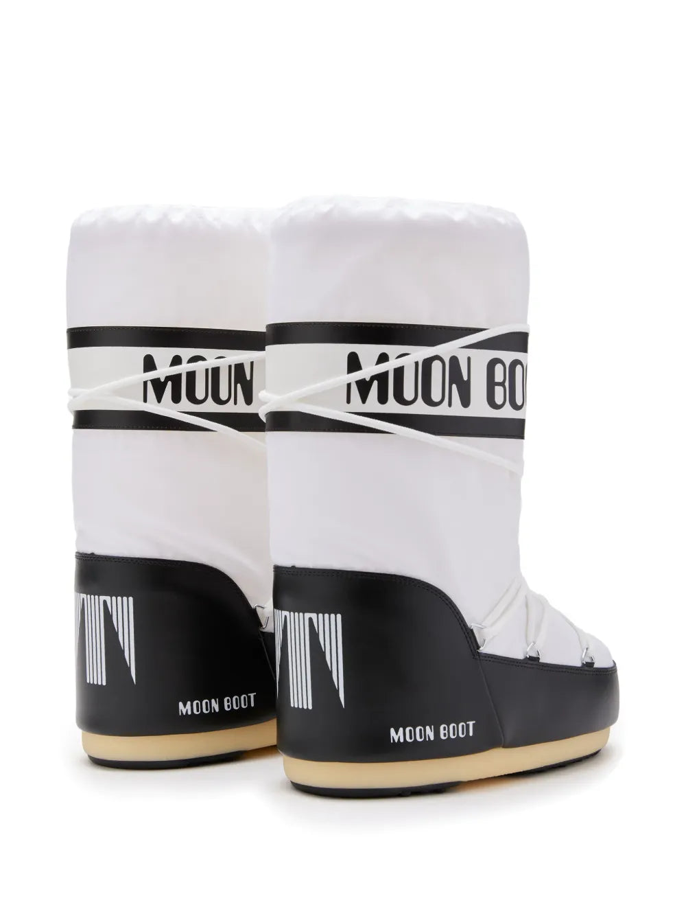 MOON BOOT ICON NYLON BLACK WHITE