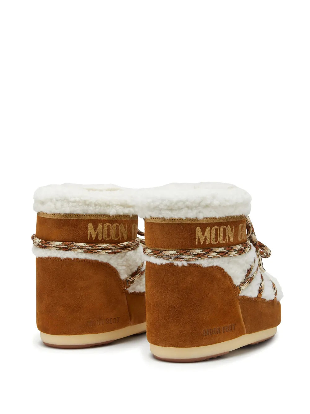 MOON BOOT ICON LOW SHEARLING WHISKY OFF WHITE