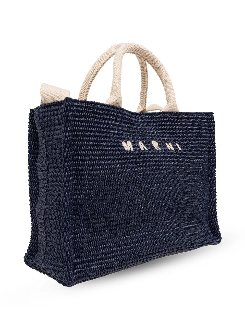 MARNI BORSA TOTE RICAMO BLU