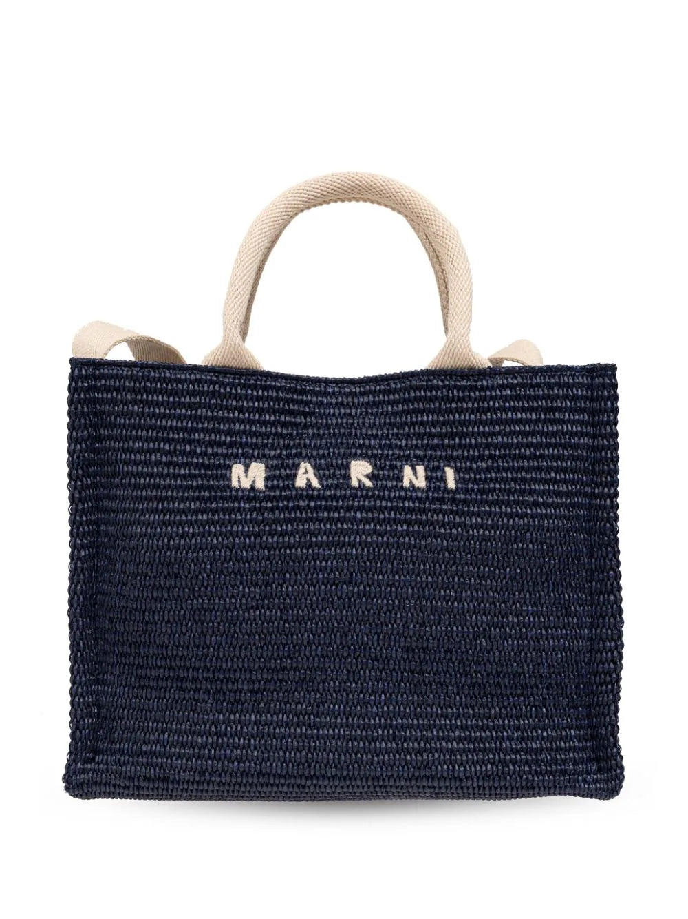 MARNI BORSA TOTE RICAMO BLU