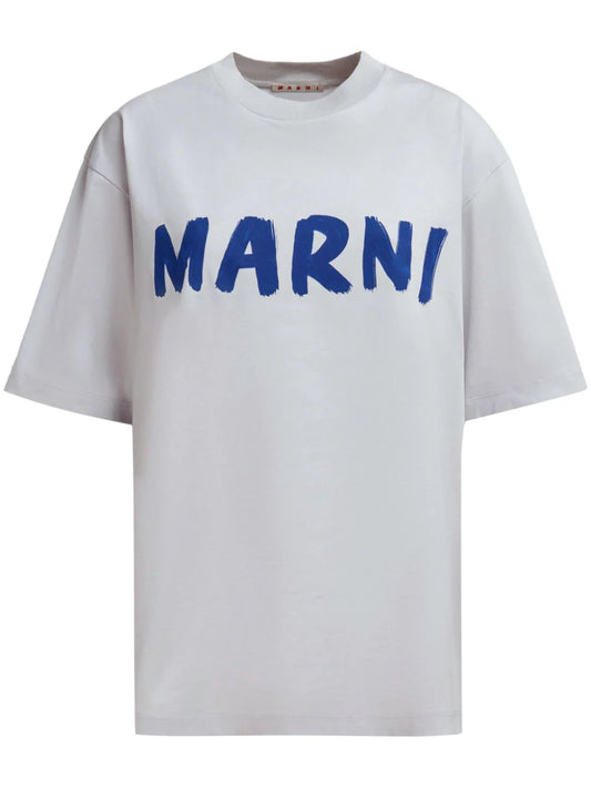 MARNI T-SHIRT LOGO GRIGIO