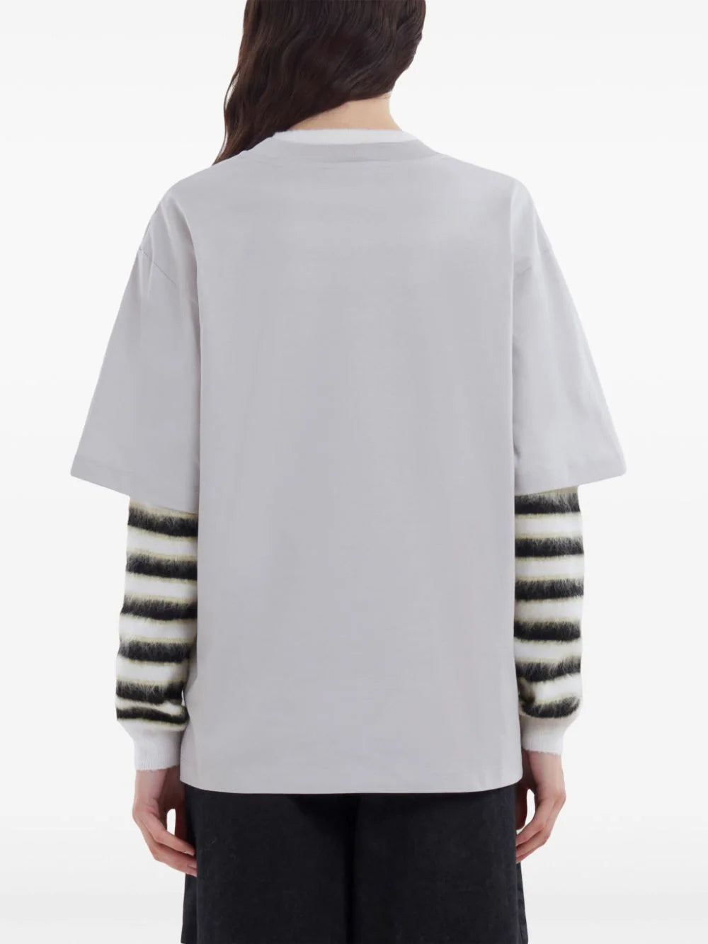 MARNI T-SHIRT LOGO GRIGIO