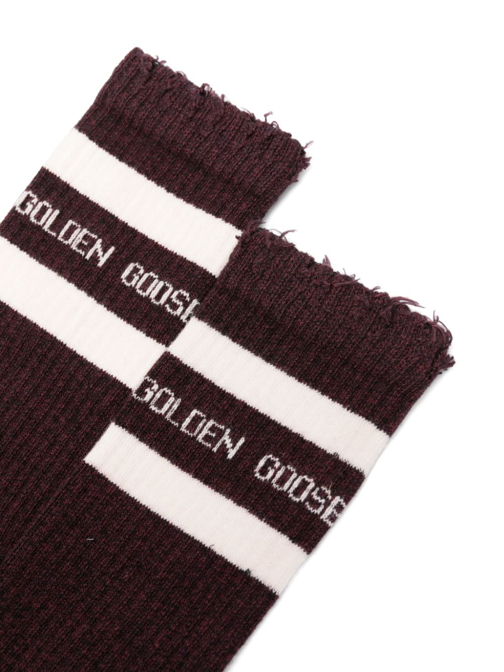 GOLDEN GOOSE  CALZE  BORDEAUX