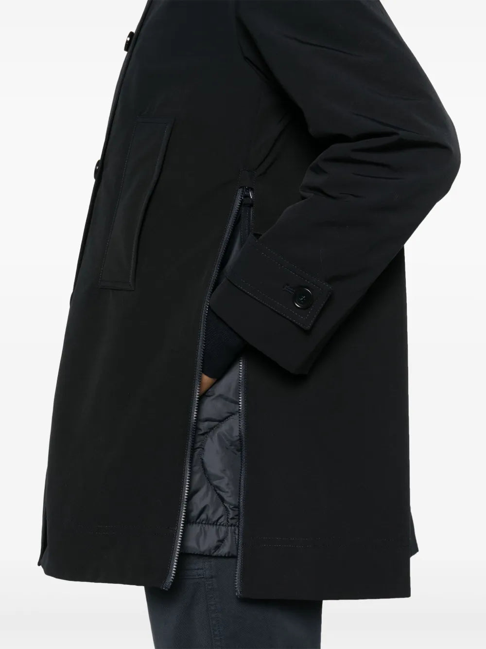ASPESI TRENCH IMBOTTITO BLU
