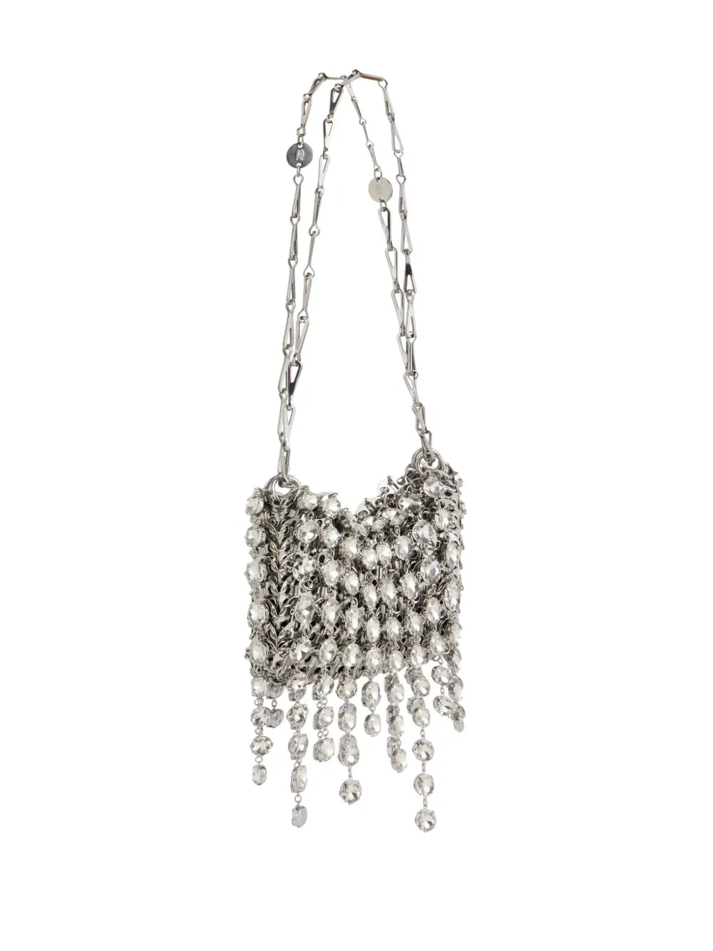 RABANNE BORSA NANO 1969 CRISTALLI ARGENTO