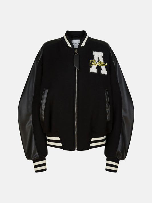 THE ATTICO BOMBER BLACK CON LOGO