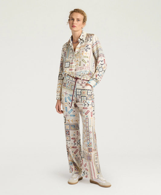 MOMONI' PANTALONE ORTIZ PANNA