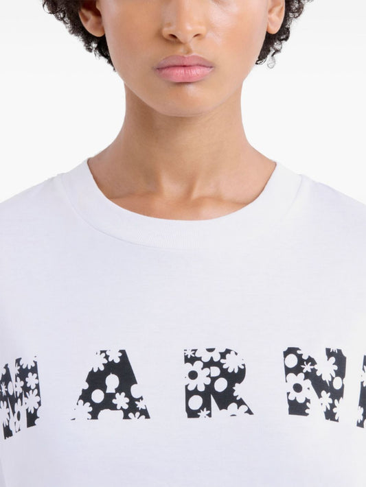 MARNI T-SHIRT LOGO RICAMO