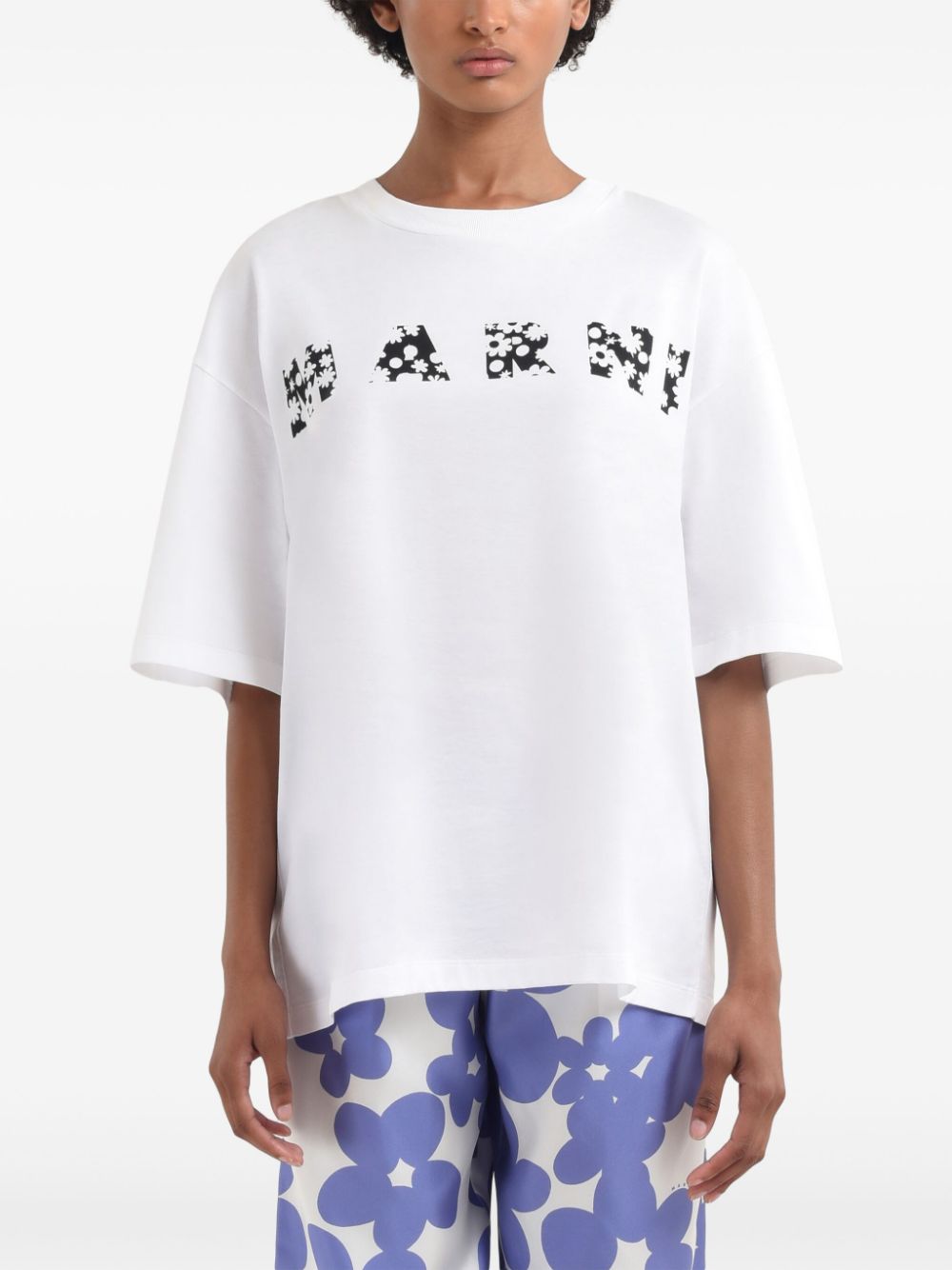 MARNI T-SHIRT LOGO RICAMO