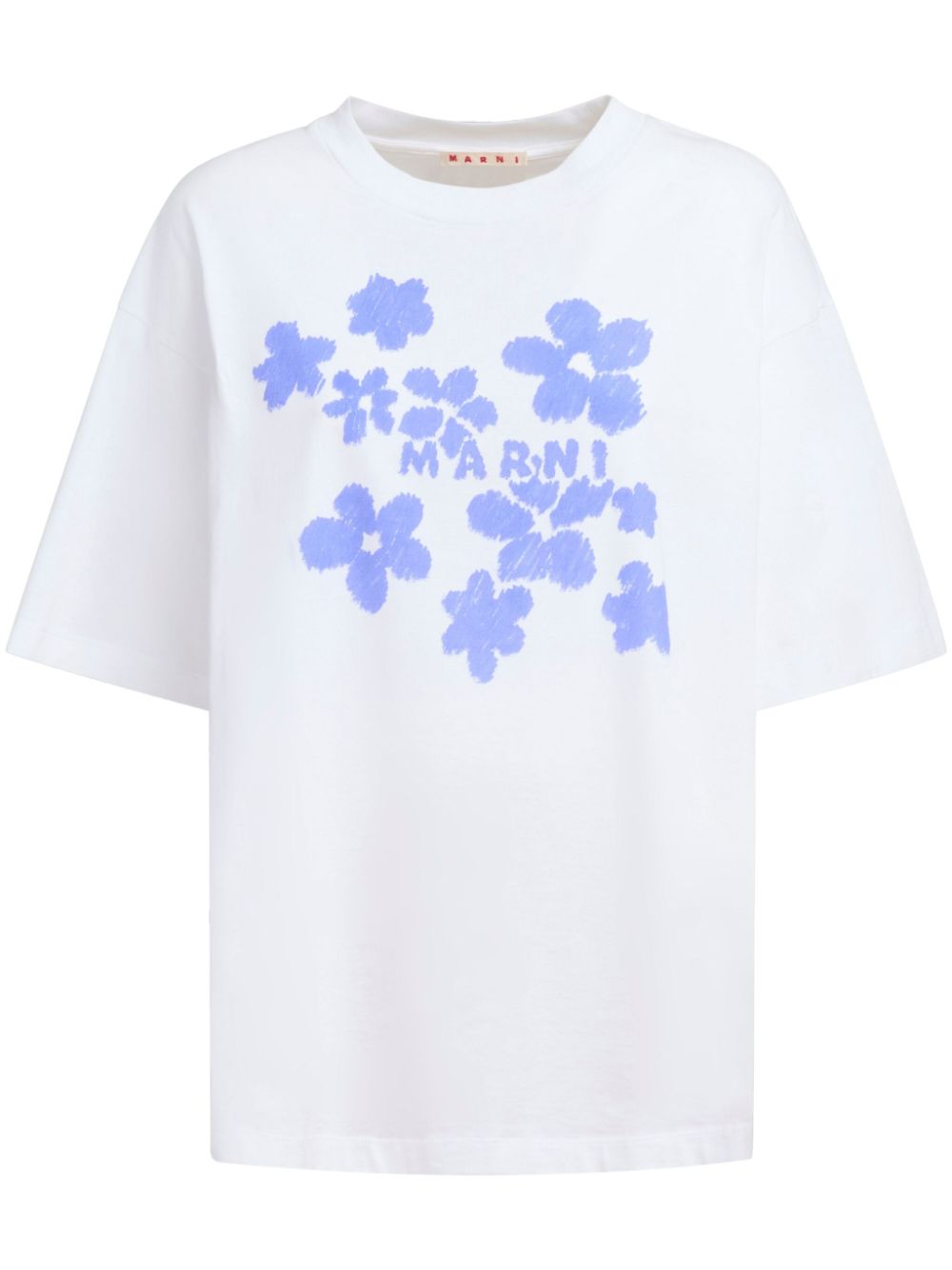 MARNI T-SHIRT LOGO STAMPA FIORI