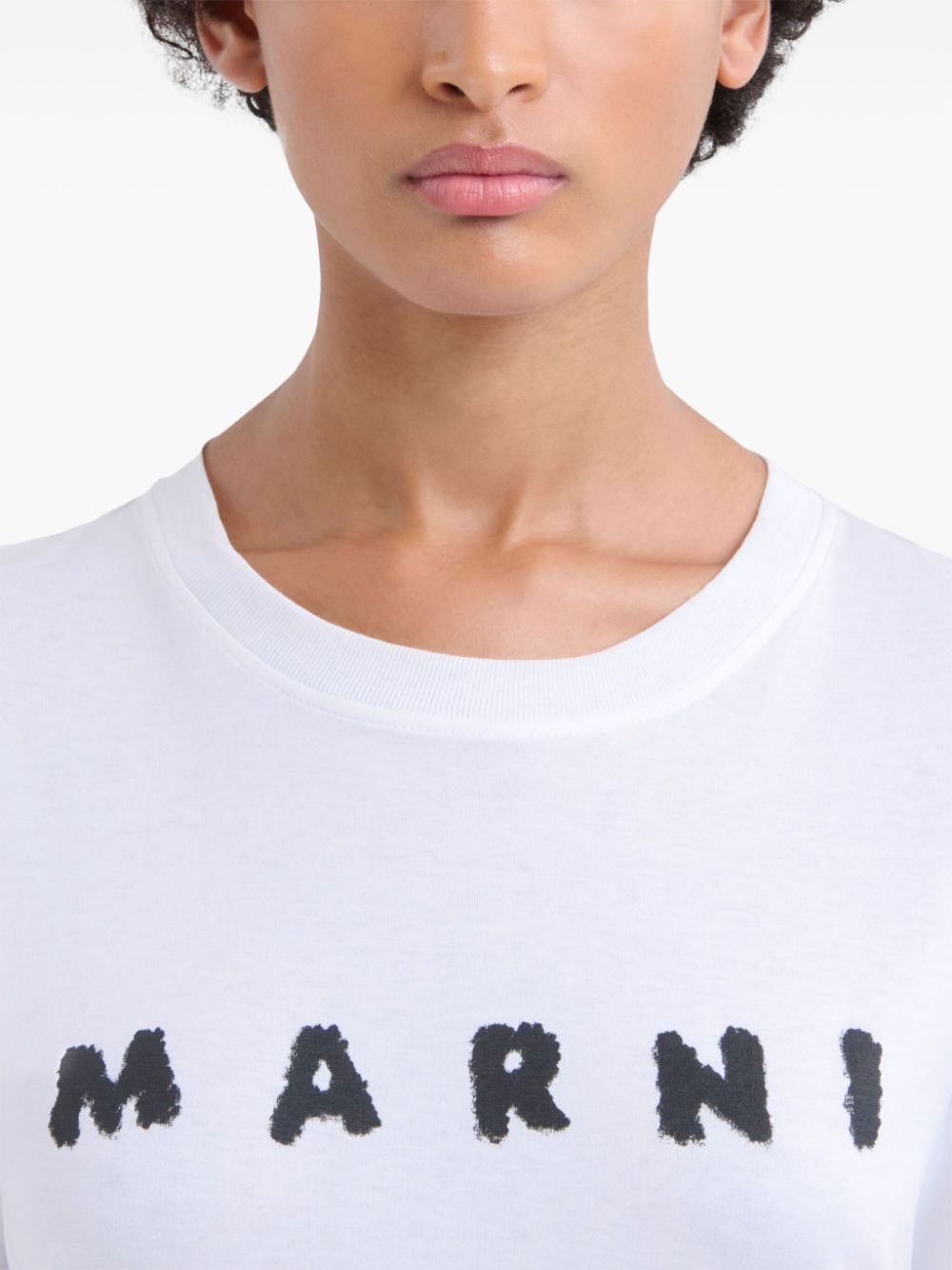 MARNI T-SHIRT LOGO STAMPA LOGO NERO