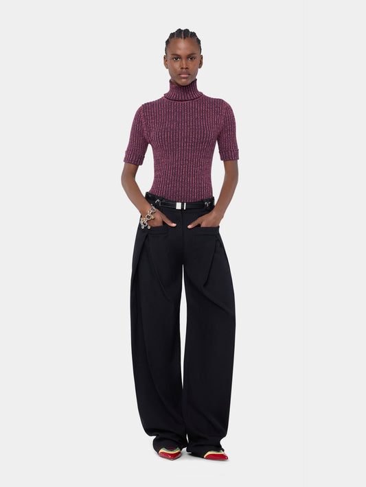 RABANNE PANTALONE LANA BLACK