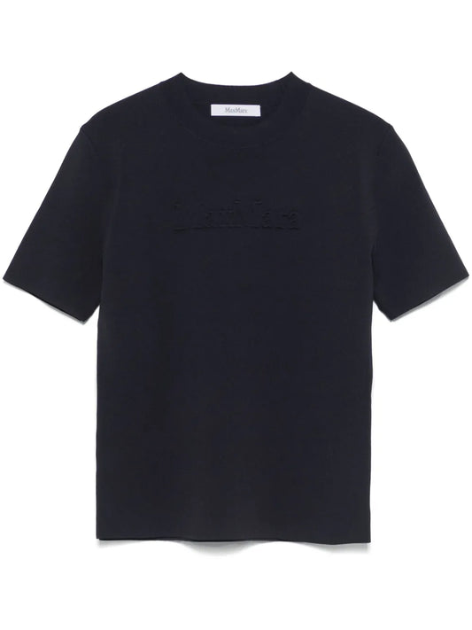 MAX MARA T-SHIRT SEGALE BLU