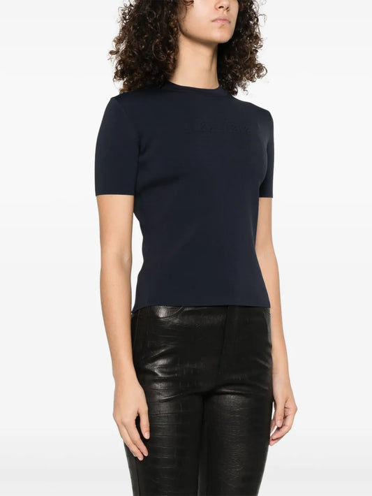 MAX MARA T-SHIRT SEGALE BLU
