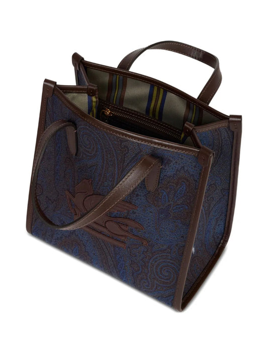 ETRO BORSA LOVETROTTER ARNICA JACQUARD SMALL BLU