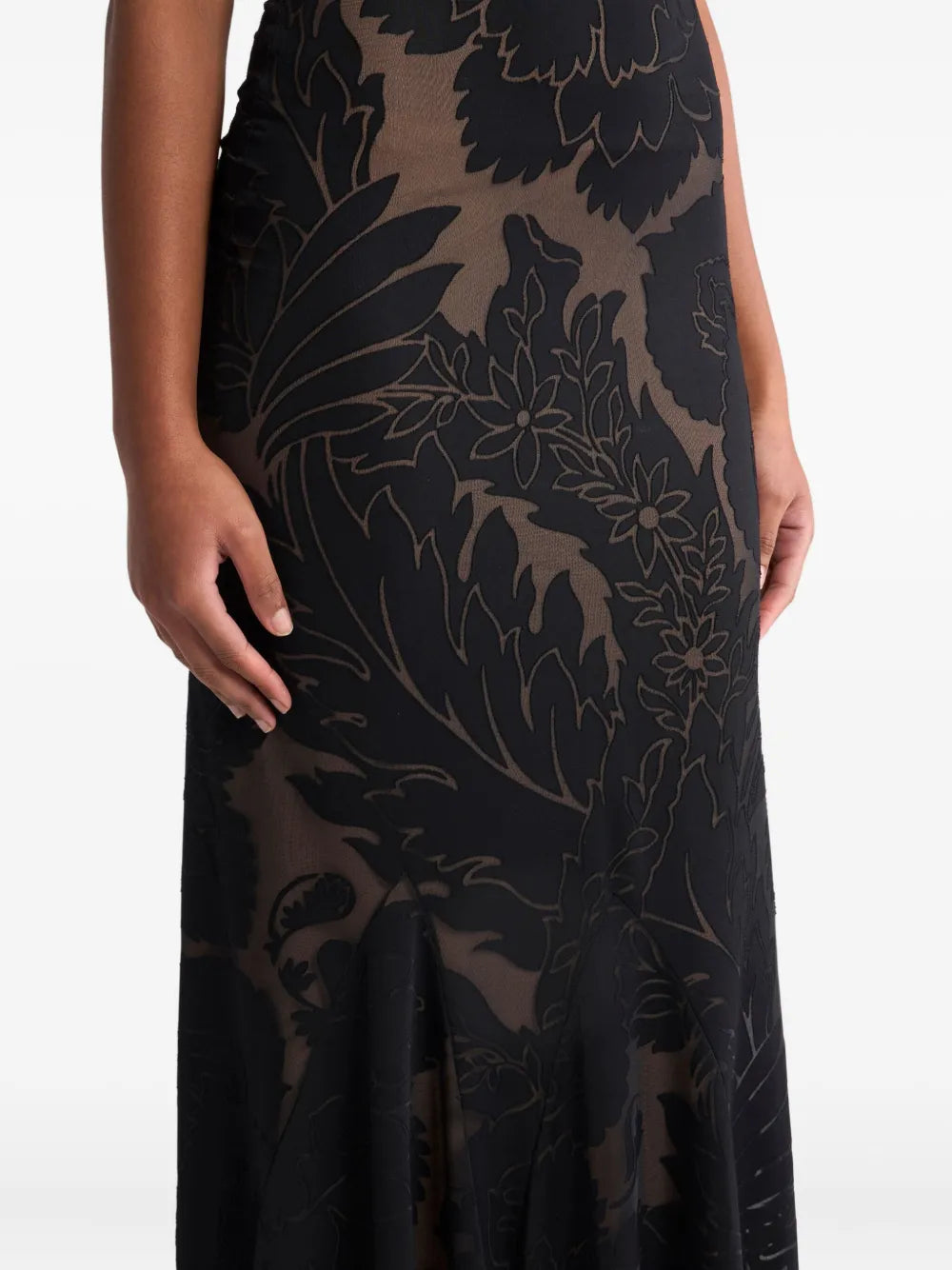 ETRO ABITO LUNGO FIORI NERO