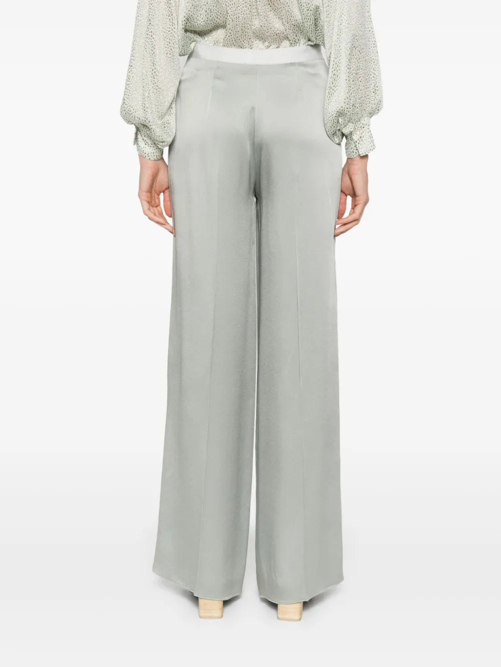 FORTE FORTE PANTALONI SATIN LICHENE
