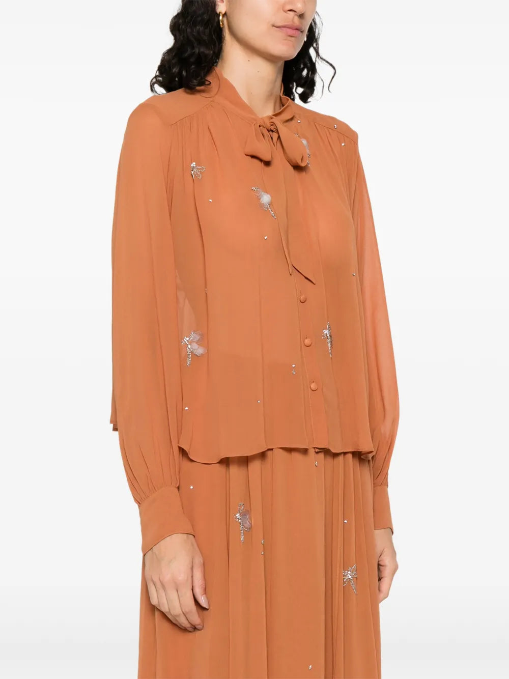 FORTE FORTE CAMICIA CRISTALLI NOISETTE
