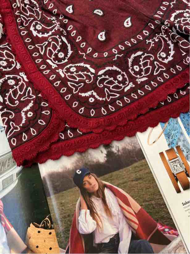 ORSINA SHORTS BANDANA BORDEAUX