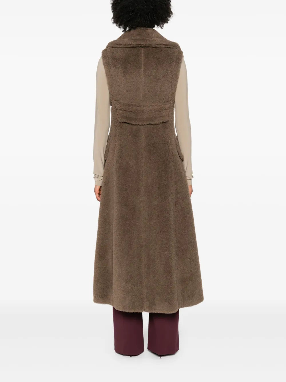 MAX MARA SFILATA GILET BOARIO 1234 MARRONE