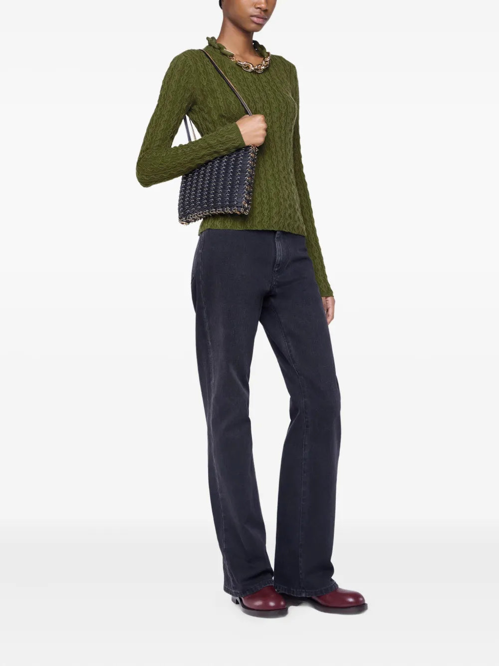 RABANNE MAGLIONE A COSTE VERDE