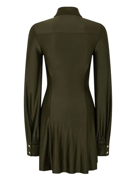 RABANNE ABITO DRAPPEGGIO ASIMMETRICO KHAKI
