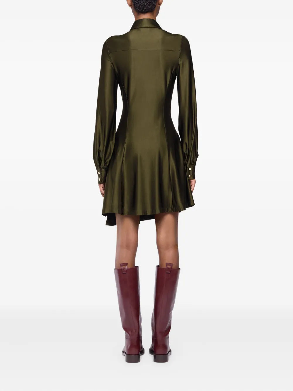 RABANNE ABITO DRAPPEGGIO ASIMMETRICO KHAKI
