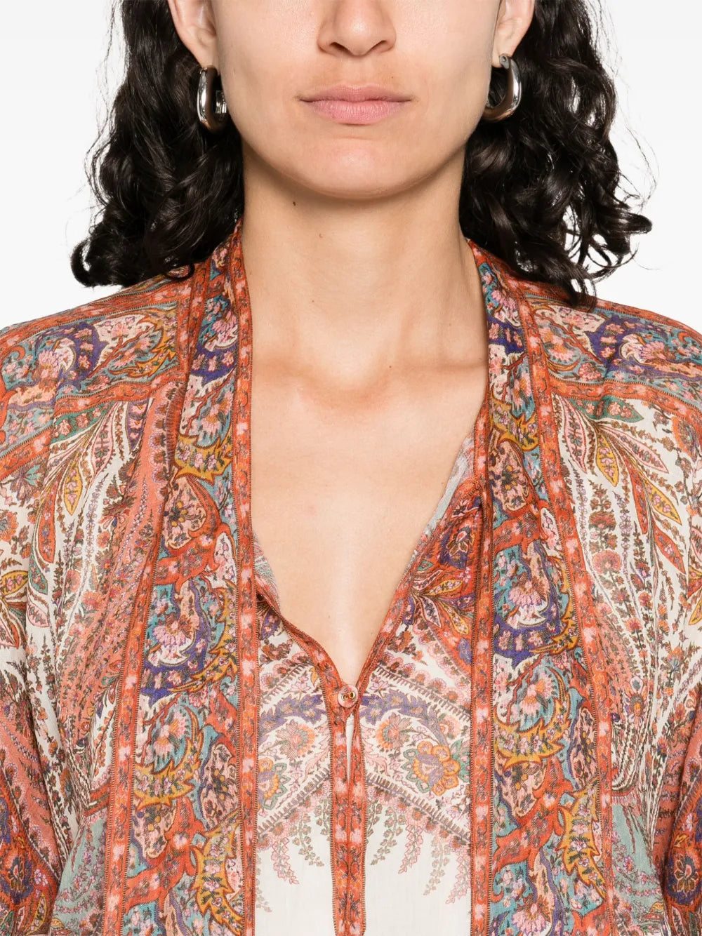 ZIMMERMANN BLUSA RHIANNON PAISLEY CREAM