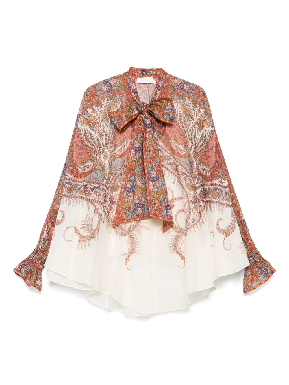 ZIMMERMANN BLUSA RHIANNON PAISLEY CREAM