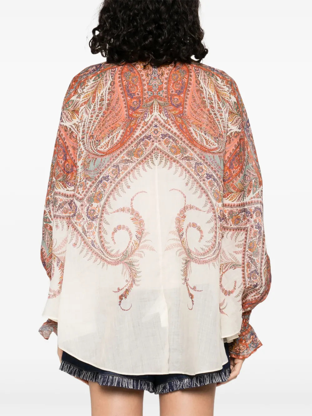 ZIMMERMANN BLUSA RHIANNON PAISLEY CREAM