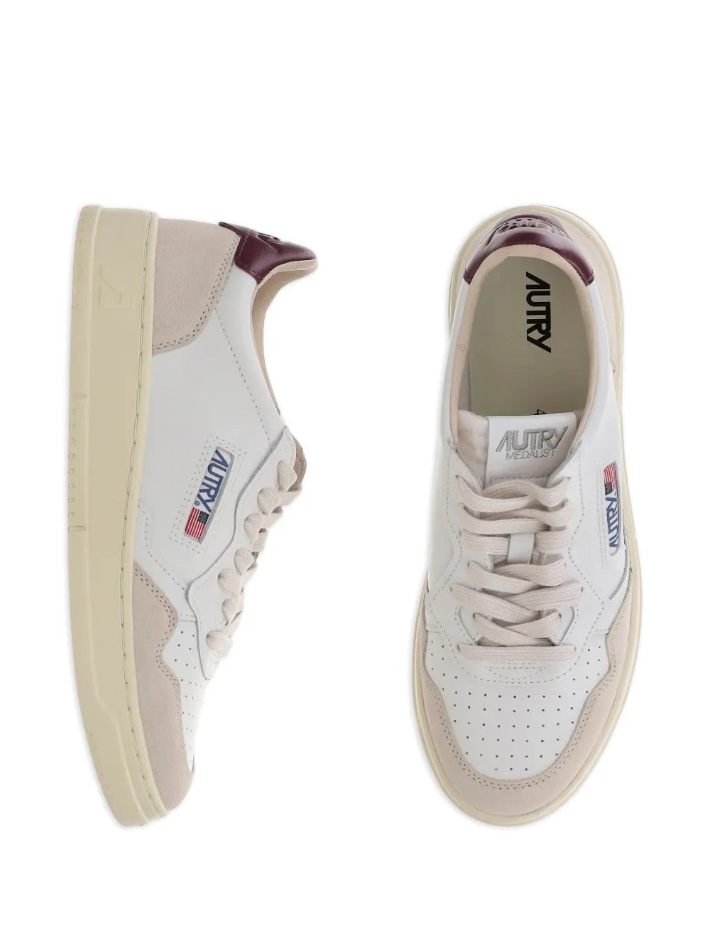 AUTRY SNEAKERS MEDALIST WHITE BURGUNDY