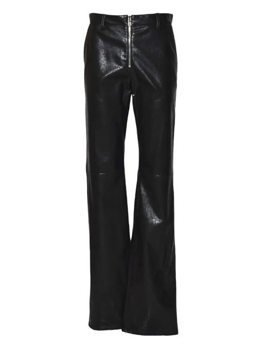 MSGM PANTALONE ZIP BLACK