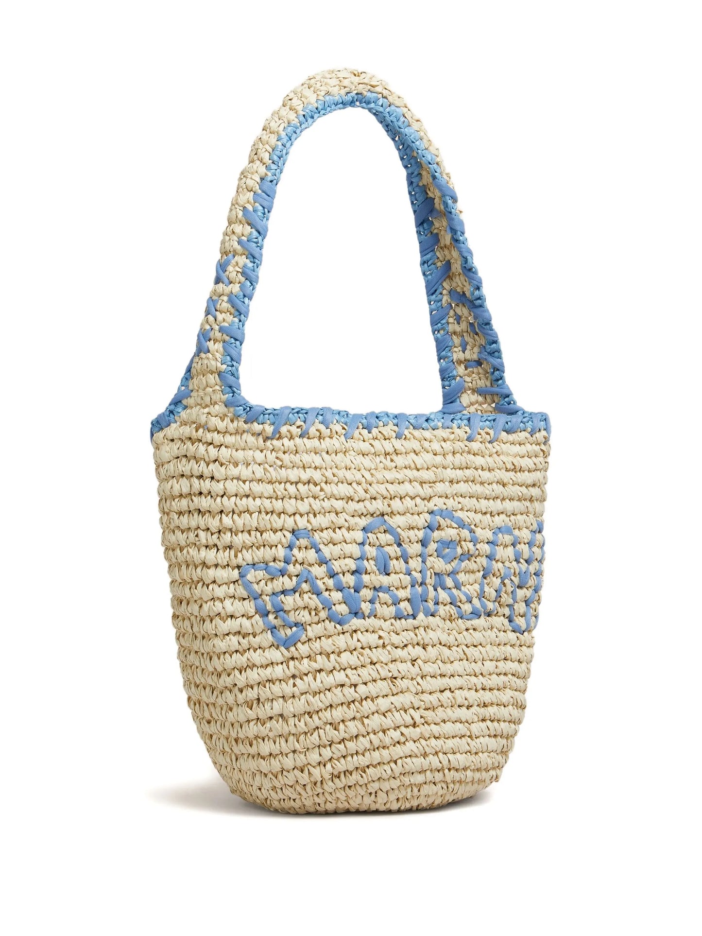MARNI BORSA NASSA SMALL LOGO AZZURRO