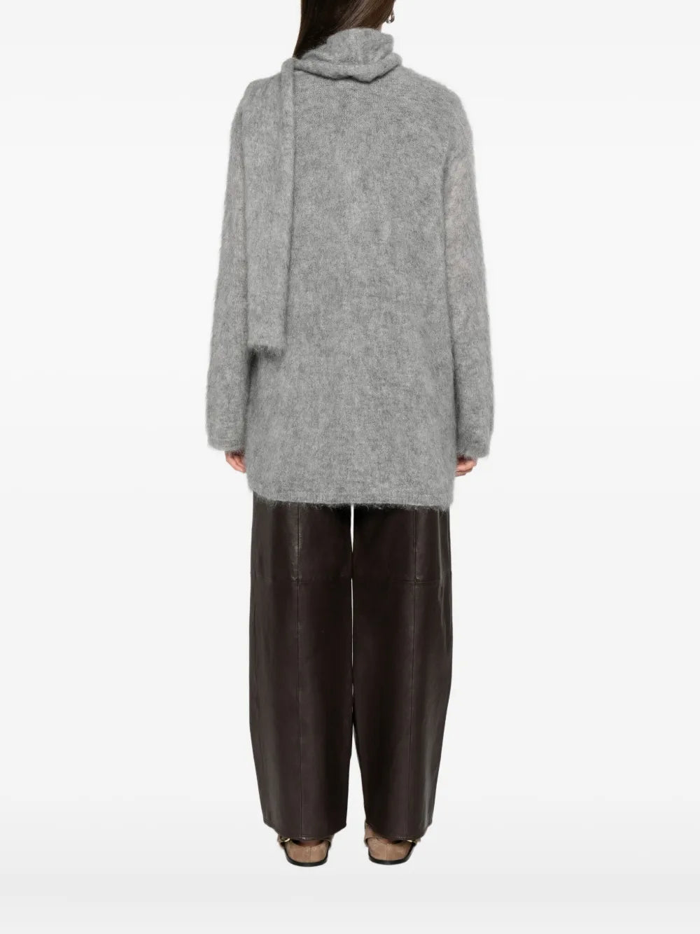 FORTE FORTE CARDIGAN OVERSIZE GRIGIO