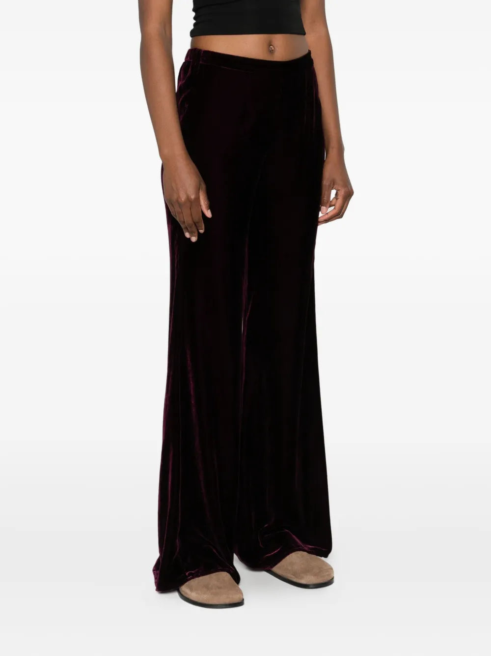 FORTE FORTE PANTALONI FLARE  BORDEAUX