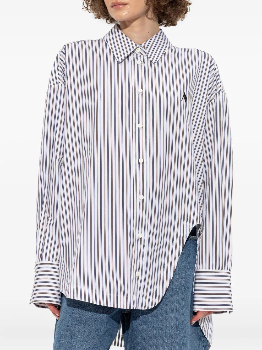 THE ATTICO CAMICIA RIGHE MULTICOLOR