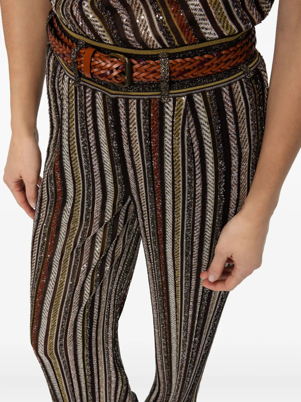 MISSONI PANTALONE RIGHE MULTICOLOR