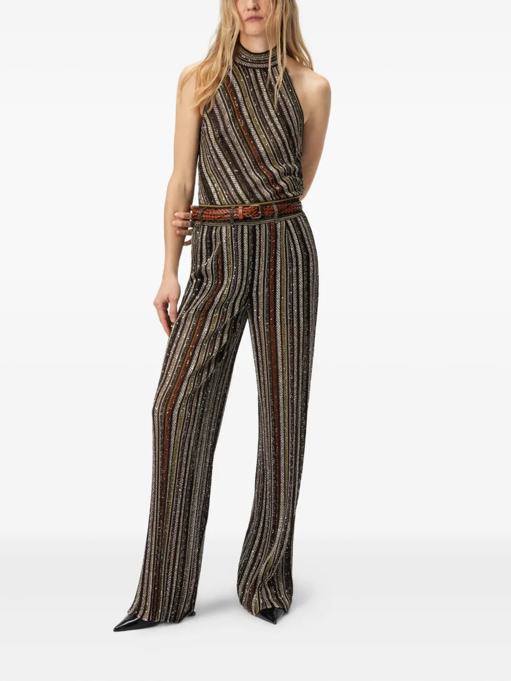 MISSONI PANTALONE RIGHE MULTICOLOR