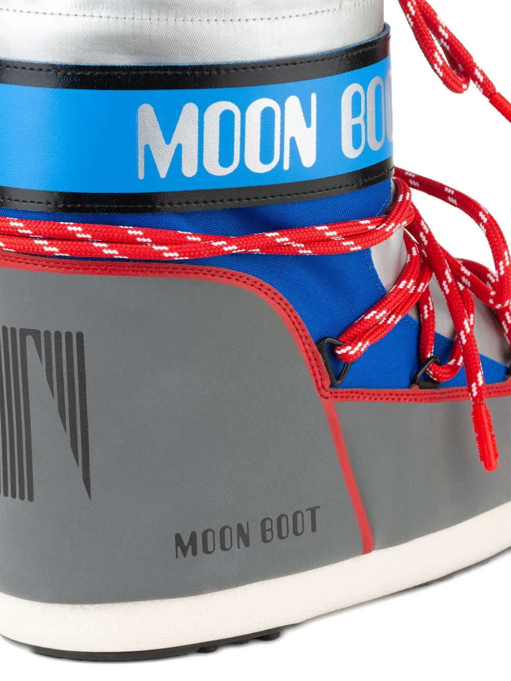 MOON BOOT ICON LOW SPACE RACING SILVER BLU