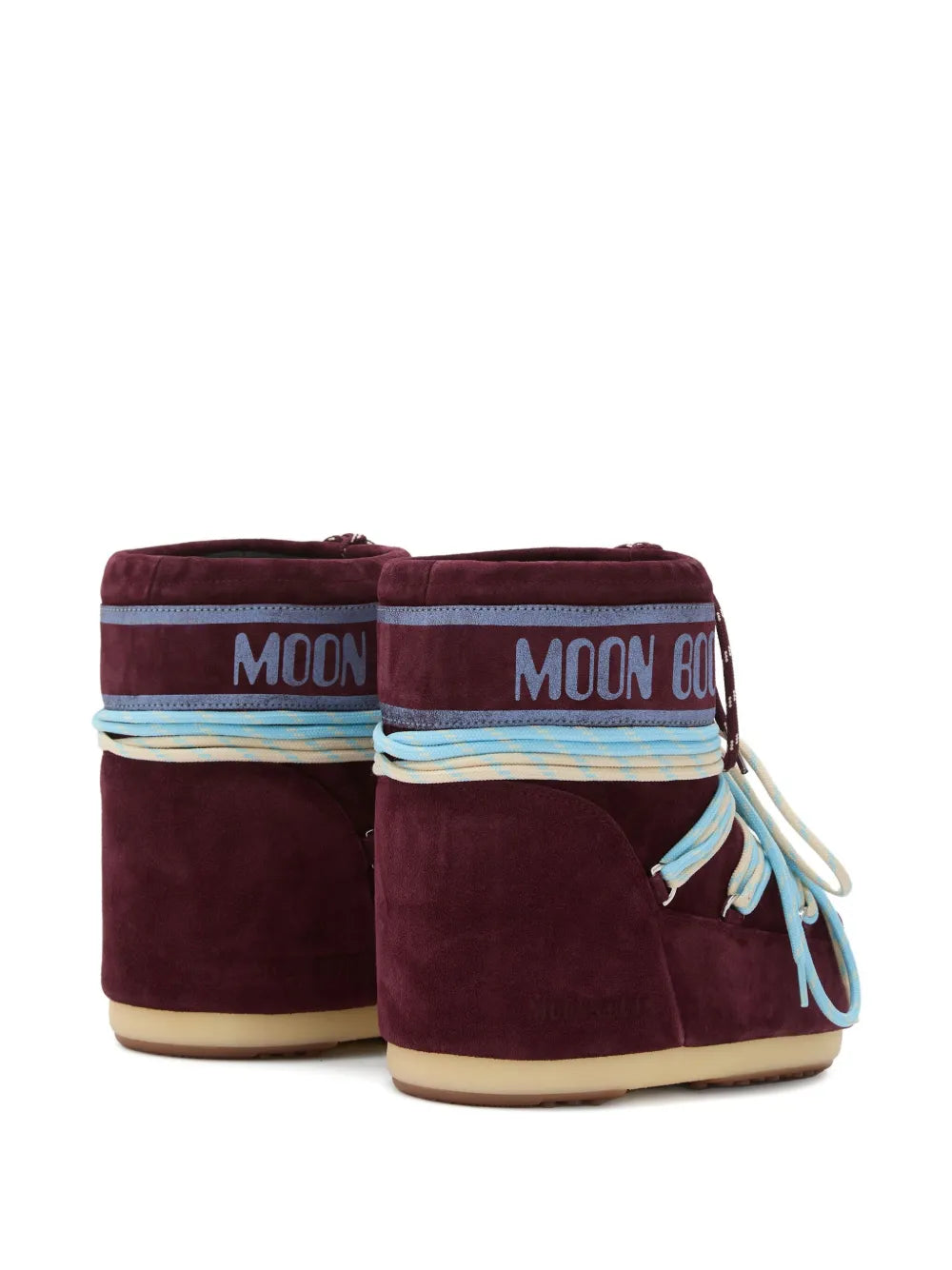 MOON BOOT ICON LOW SUEDE LACES BURGUNDY