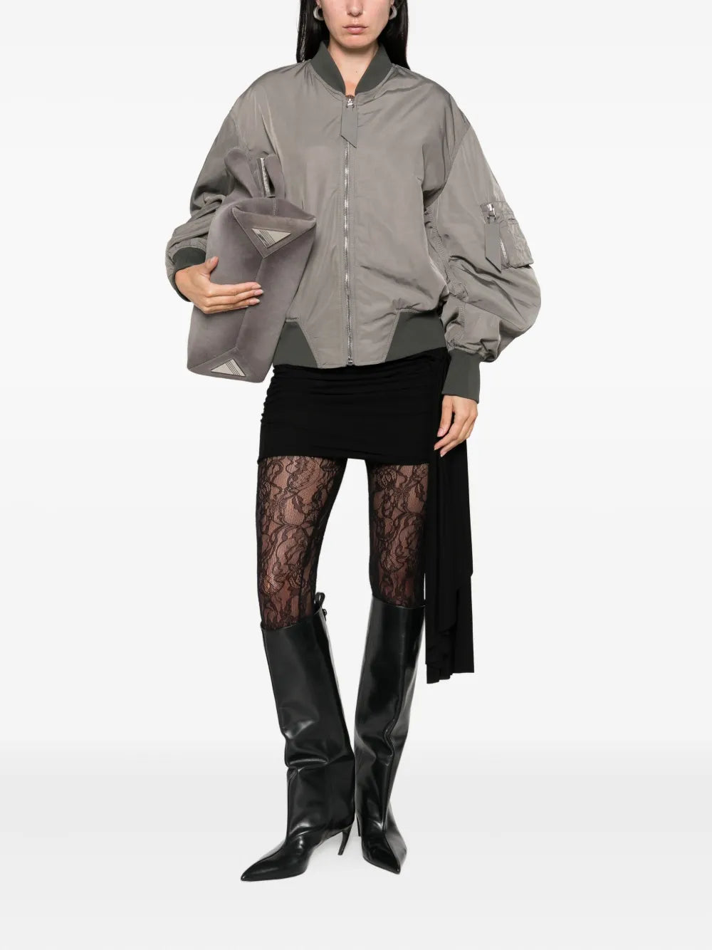 THE ATTICO BOMBER GREY