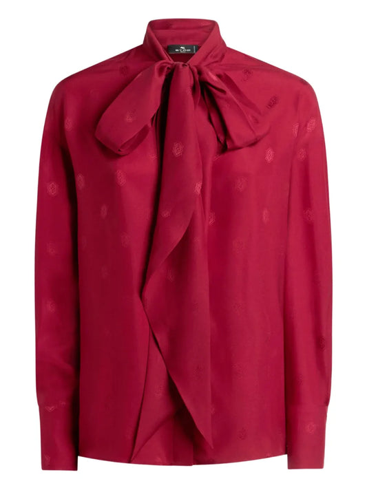 ETRO CAMICIA FIOCCO BORDEAUX