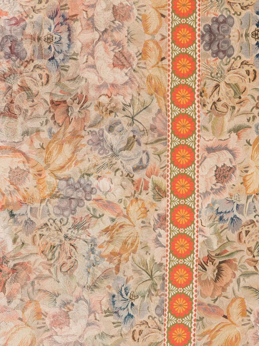 PIERRE-LOUIS MASCIA SCIARPA ALOE 135X195 FIORI ARANCIO