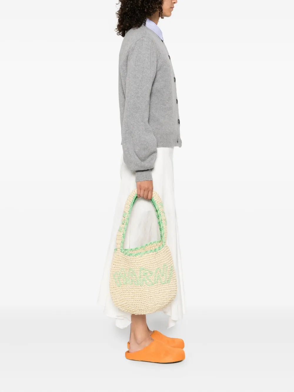 MARNI BORSA NASSA SMALL LOGO VERDE