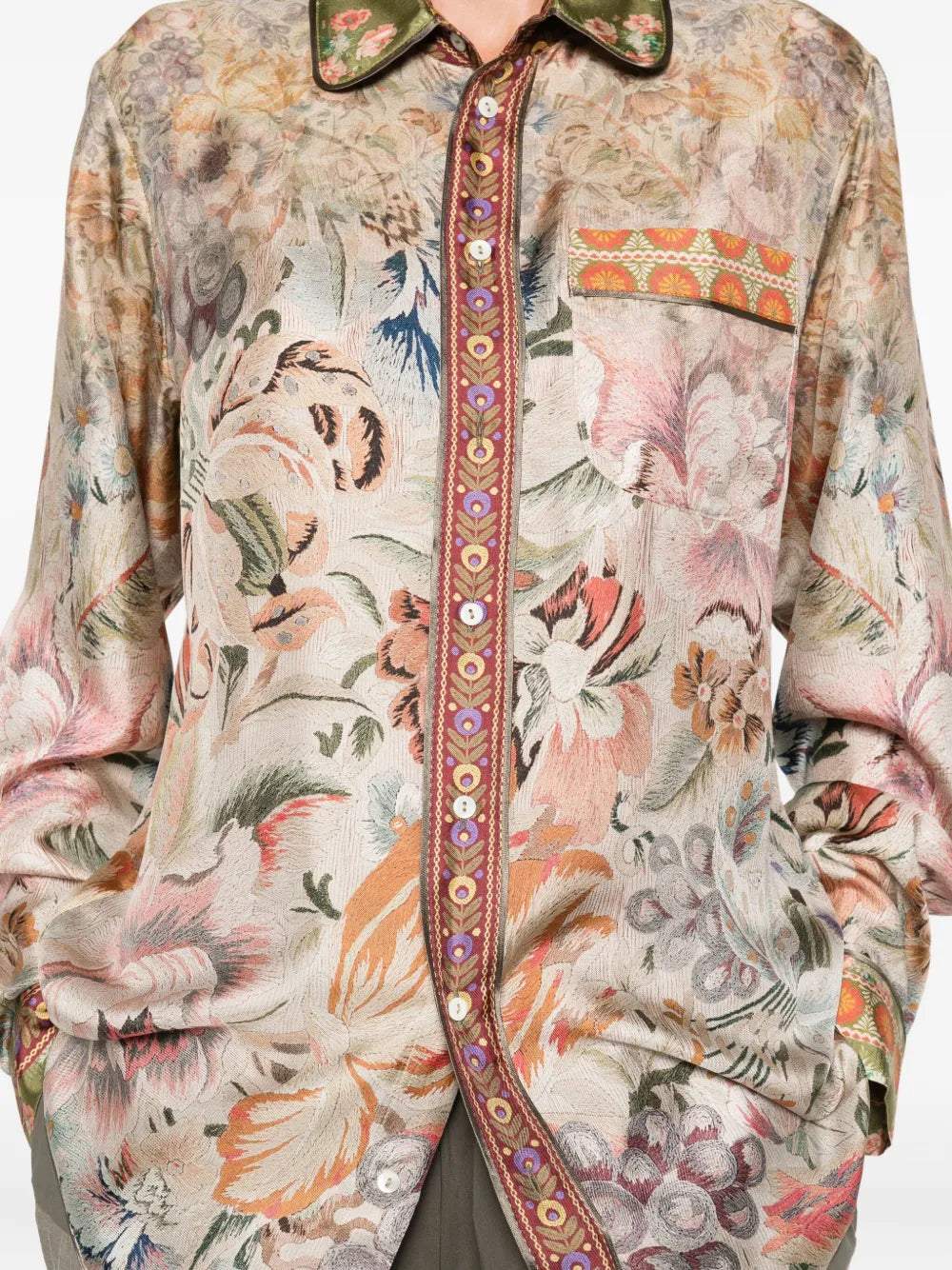 PIERRE-LOUIS MASCIA CAMICIA ALOE  FIORI